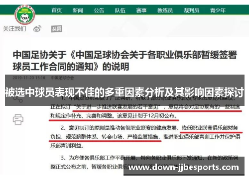 被选中球员表现不佳的多重因素分析及其影响因素探讨 被选中球员表现不佳的多重因素分析及其影响因素探讨